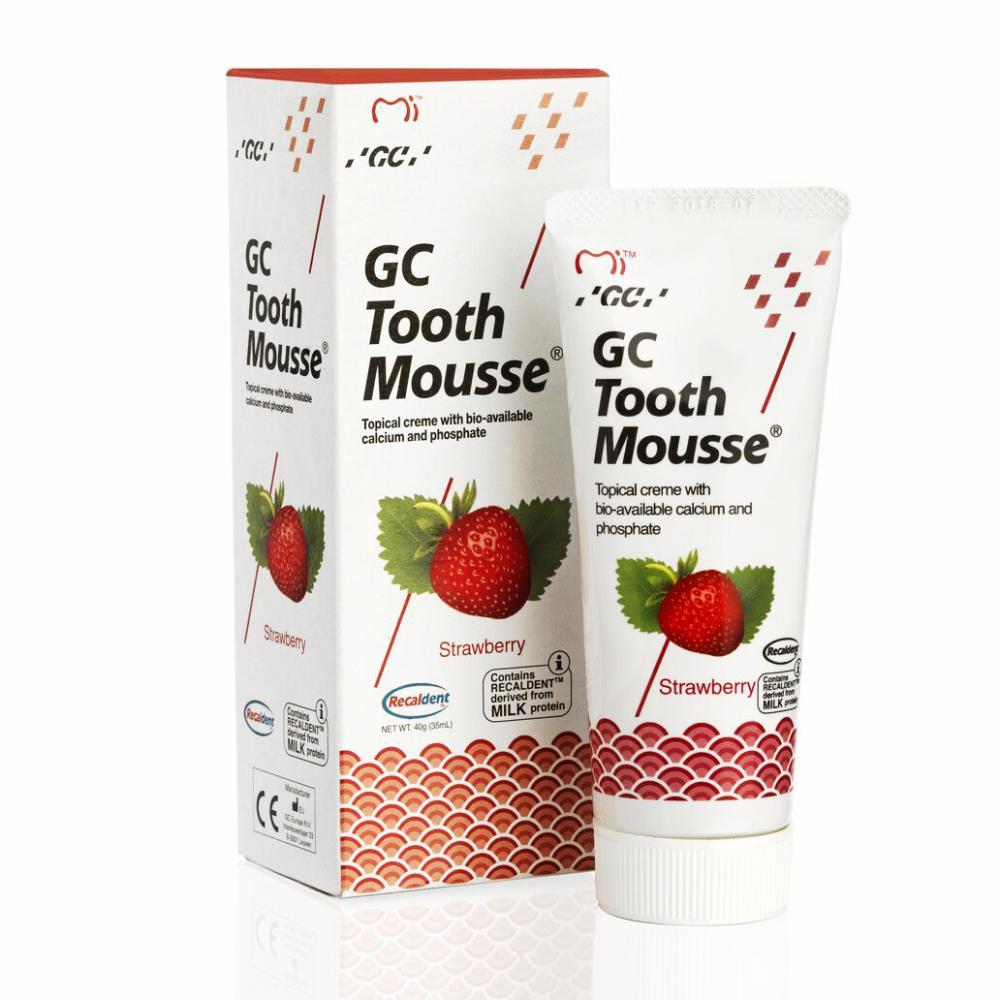 Крем Tooth Mousse, с кальцием и фосфатом. КЛУБНИКА — купить за 1650 в  стоматологии Светофор в СПб